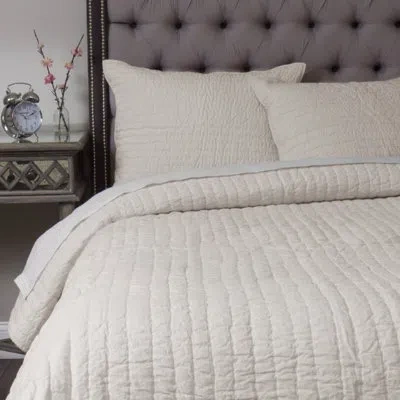 Amity Home Brighton Cotton Quilt In Ivory