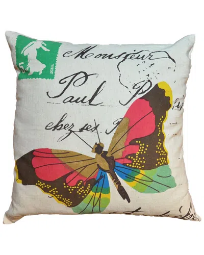 Amity Home Butterfly Flight Decorative Pillow In Multi
