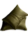 Amity Home Caressa Silk Pillowcase In Green