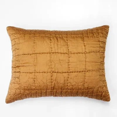 Amity Home Cass Cotton Blend Ties Sham In Ochre