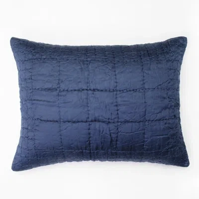Amity Home Cass Indigo Cotton Blend Ties Sham In Blue