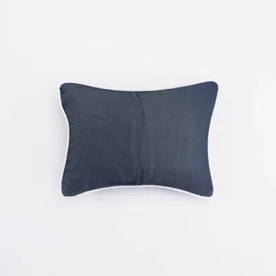 Amity Home Catherine Linen Lumbar Pillow In Steel Blue