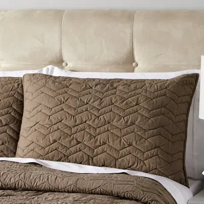 Amity Home Chevron 100% Cotton Sham In Taupe
