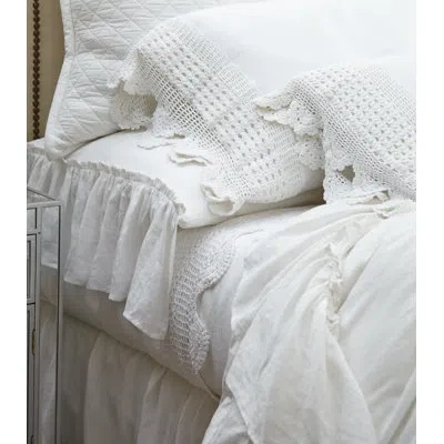 Amity Home Cora Solid Color 100% Linen Sham In Ivory