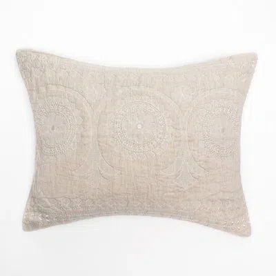 Amity Home Cotton Blend Ties Sham In Beige