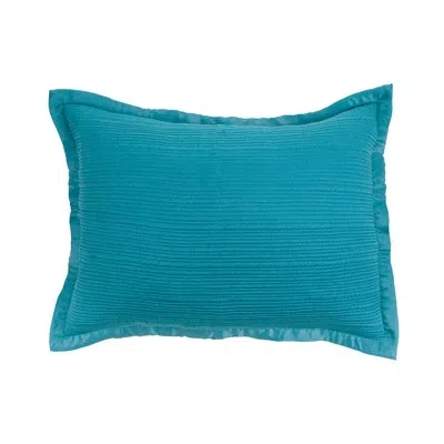 Amity Home Cotton Blend Ties Sham In Blue