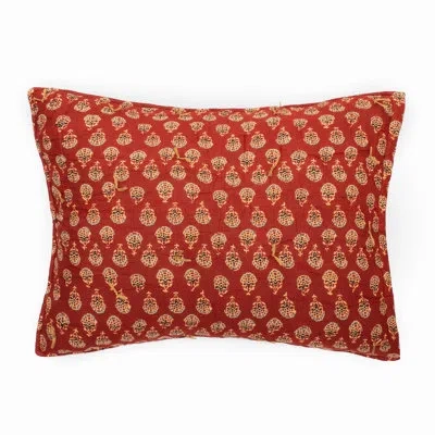 Amity Home Cotton Blend Ties Sham In Red;yellow