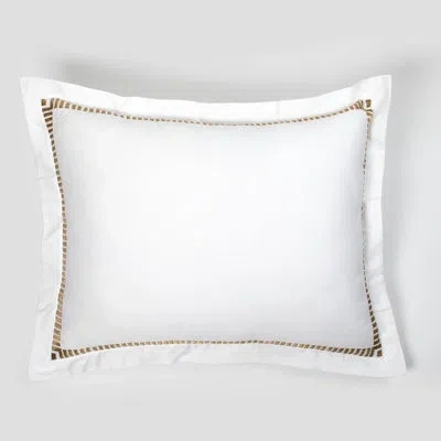 Amity Home Cotton Sateen Ties Sham In White