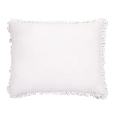 Amity Home Crochet 100% Linen Ties Sham In White