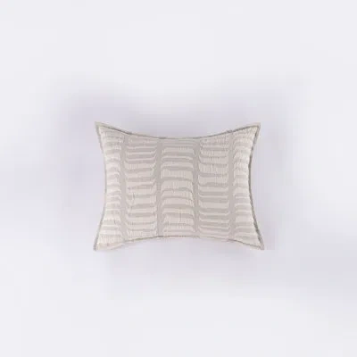 Amity Home Cunningham Sham, Grey, Std Sham In Gray;tan