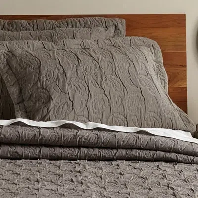 Amity Home Dana Cotton Paisley Sham In Gray
