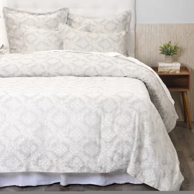 Amity Home Dawson French Ikat Duvet Cover, Set In Gray