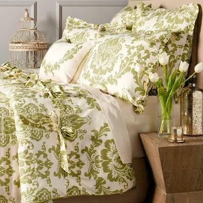 Amity Home Dylan Single Duvet Cover In Coral,white