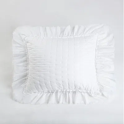 Amity Home Fonia 100% Cotton Ties Sham In White