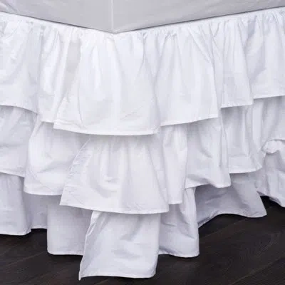 Amity Home French 18" Ruffled Bed Skirt In White