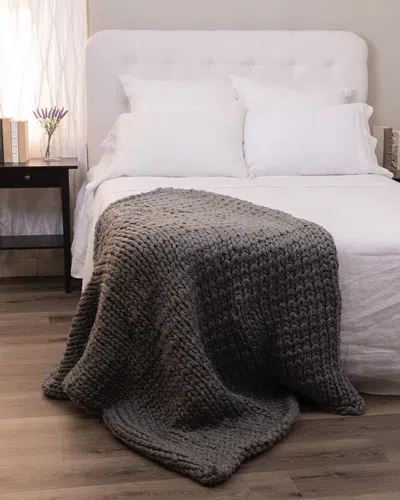 Amity Home Gage Cable Knit Throw In Brown