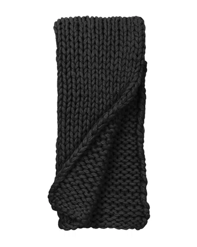 Amity Home Gage Cable Knit Throw In Gray