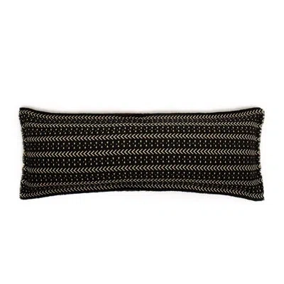 Amity Home Getis Extra Long Bolster Pillow In Black