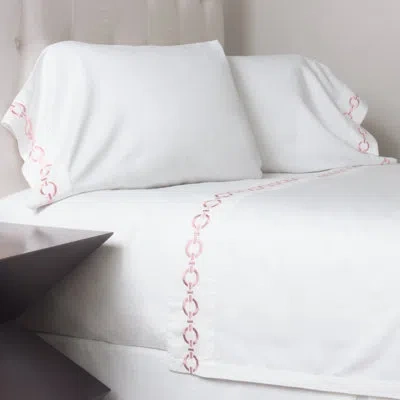 Amity Home Giobella 400 Thread Count Cotton Sateen Sheet Set In Pink