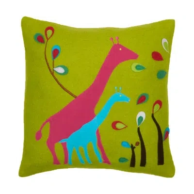 Amity Home Giraffe Wool Felt Throw Pillow