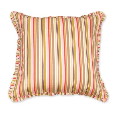 Amity Home Givenry Square Cotton Pillow Cover In Pink