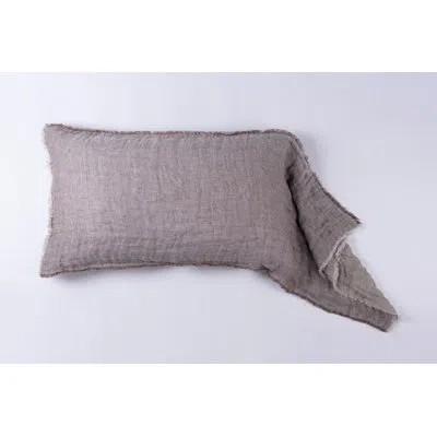 Amity Home Gulzamira Solid Color 100% Linen Sham In Gray
