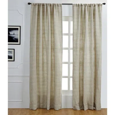 Amity Home Jerome Solid Semi-sheer Rod Pocket Curtain Panel