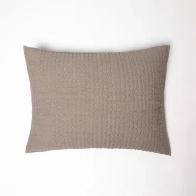 Amity Home Katarina Linen Ties Sham In Neutral Gray