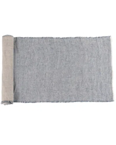 Amity Home Kent 108in Linen Table Runner In Gray