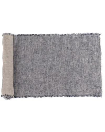Amity Home Kent 60in Linen Table Runner In Gray