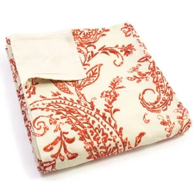 Amity Home Kiana Single Duvet Cover In Orange,beige