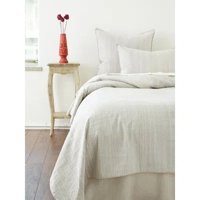 Amity Home Lana Striped Cotton Blend Duvet Cover In Gray,ivory