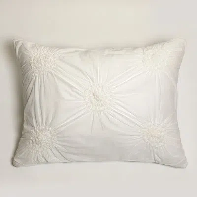 Amity Home Lilee 100% Linen Buttons Sham In White