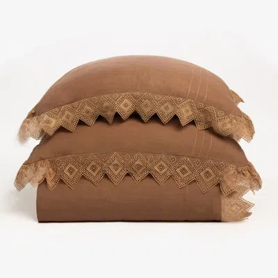 Amity Home Linen Duvet Cover In Brown