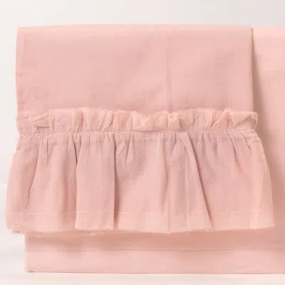 Amity Home Lisabela 100% Cotton Percale Pillowcase In Pink