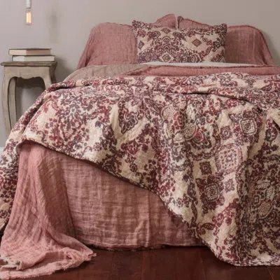 Amity Home Lony Standard Cotton Quilt In Brown,beige
