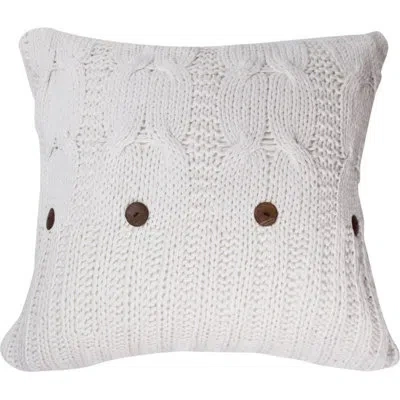 Amity Home Michaela Square Cotton Pillow Cover & Insert In White