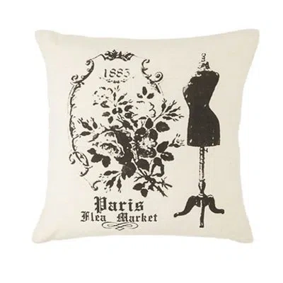 Amity Home Parri Cotton Throw Pillow In Black;white;cream