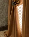 Amity Home Radiance Silk Curtain, 108"l In Gold