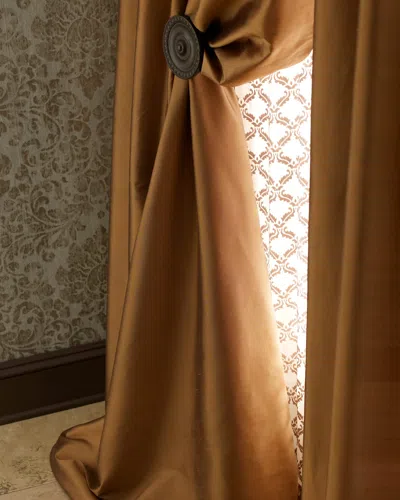 Amity Home Radiance Silk Curtain, 108"l In Brown