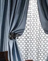 Amity Home Radiance Silk Curtain, 84"l In Blue