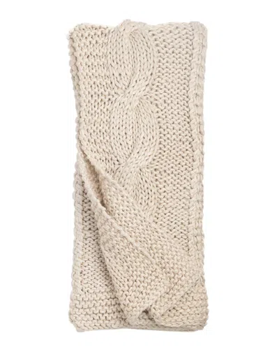 Amity Home Raj Cable Knit Throw In Neutral