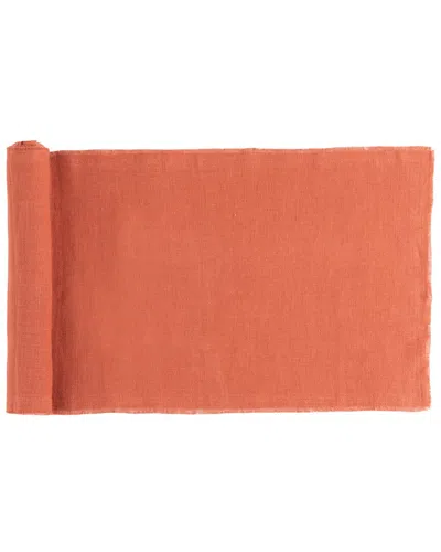 Amity Home Ranier 108in Linen Table Runner In Red