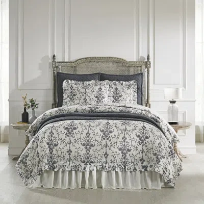 Amity Home Reggie White/gray Duvet Cover Set In White,gray