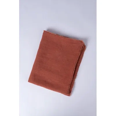 Amity Home Reimus Linen Duvet Cover In Red,orange;burnt Sienna
