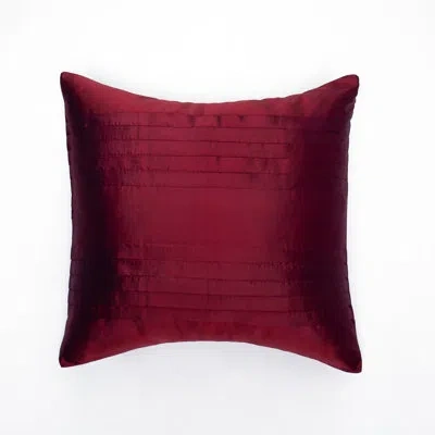 Amity Home Royce Dupioni Silk 24 Inch Throw Pillow In Cabernet