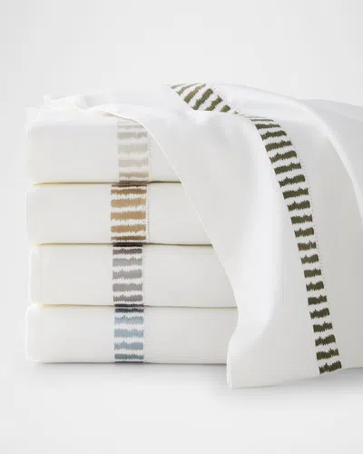 Amity Home Savona Embroidered Pillowcase Pair, Standard In White