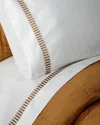 Amity Home Savona Standard Pillowcases, Set Of Two In White/caramel