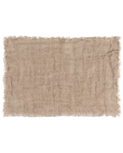 Amity Home Set Of 4 Ashford Linen Placemats In Neutral