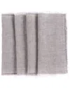 Amity Home Set Of 4 Brisbane Linen Cocktail Napkins